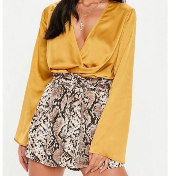 Bodysuit Mustard Bell Sleeve size 8 - Picture 7 of 7